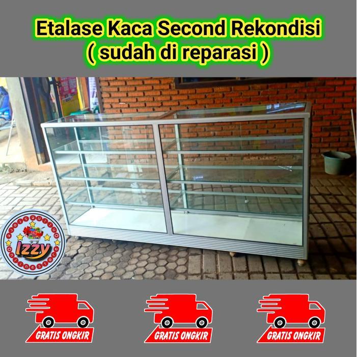 Etalase Kaca Second Rekondisi (Bekas Dan Sudah Di Reparasi) - 150x40x100, Jakarta Bekasi