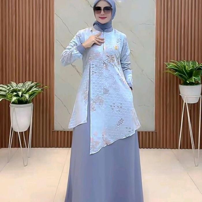 k468 Maisya Dress - Gamis Melayu Anggun Dan Elegan