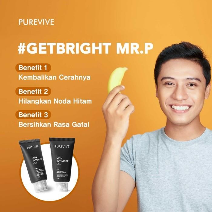 PUREVIVE MEN INTIMATE GEL PENCERAH PEMUTIH MR. P PRIA