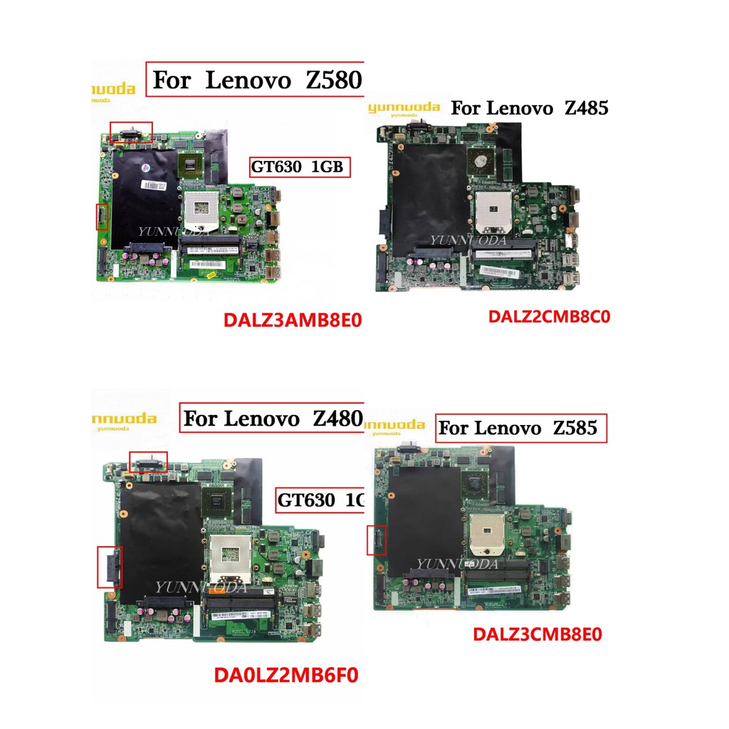 Casing Laptop DALZ3AMB8E0 For Lenovo Z480 Z580 Z485 Z585 Laptop Motherboard  DA0LZ2MB6F0 DALZ3CMB8E0