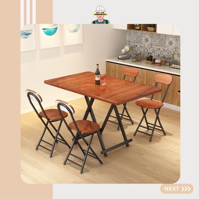 Meja Lipat Portable/Meja Makan Portable/Meja Lipat Besi