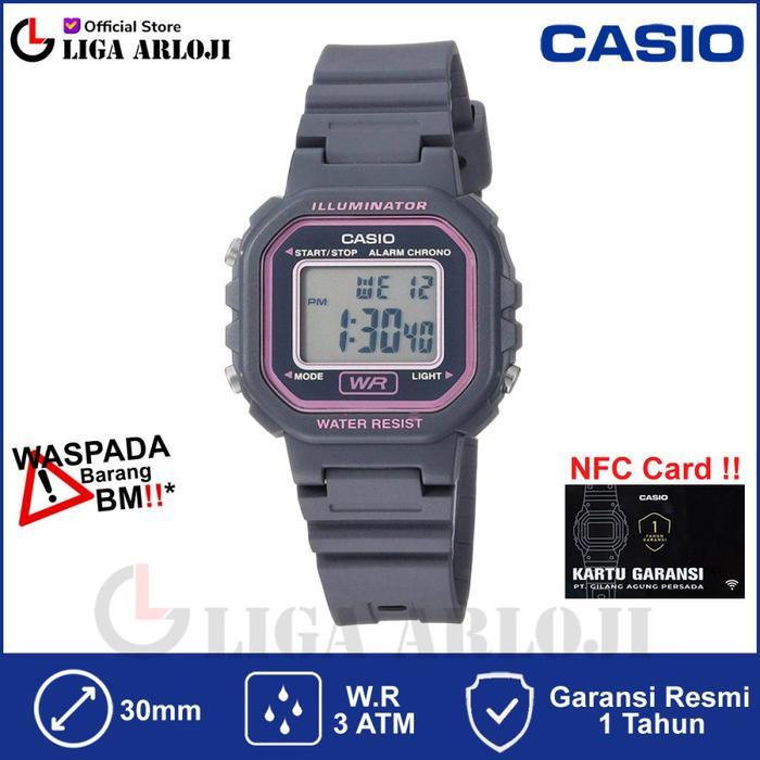 CASIO LA-20WH-8ADF - JAM TANGAN WANITA - MINI SIZE - ABU-ABU LA20WH