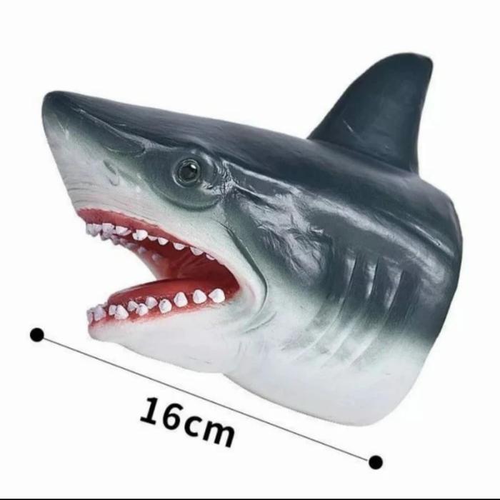 MAINAN ANAK SARUNG TANGAN HIU MAINAN IKAN BABY SHARK BAHAN KARET BERKUALITAS UKURAN UNIVERSAL 16CM