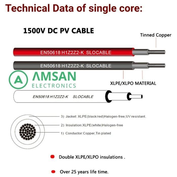 PROMO SPECIAL PV1-F 1X 2.5mm Slocable PV Cable Single Core Kabel Panel Surya PV1F