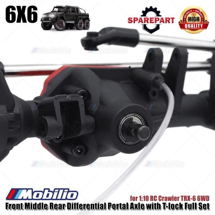Gardan 6Wd Front Middle Rear Differential Portal Axle With T-Lock High Ground Clearance For 1:10 Rc