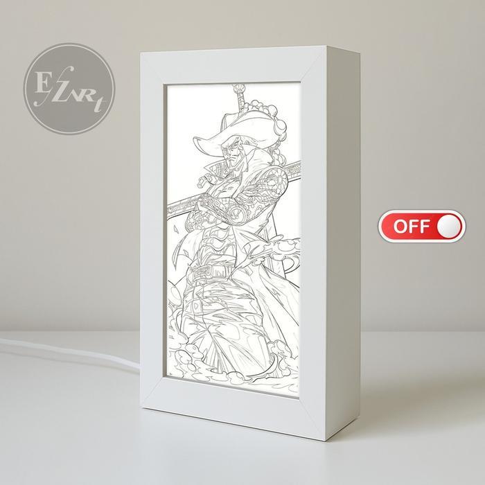 Edisi Portrait - 3D Lightbox Karakter Anime One Piece Mini Light Painting Bingkai Lampu LED Pigura