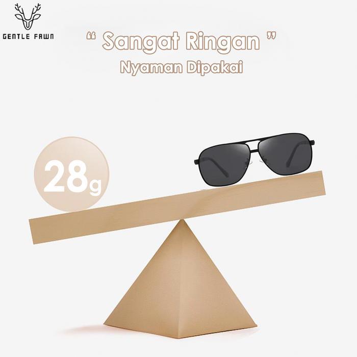 ys4k- Kacamata Sunglasses Polarized Anti Silau Pria Kotak Metal Ddd 2605