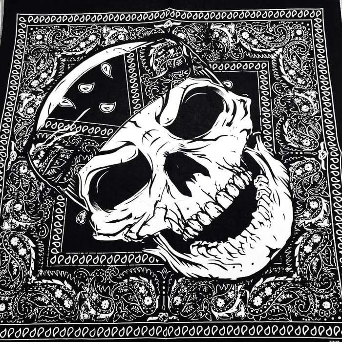 Bandana Tengkorak Skull Slayer Biker Scarf - Katun