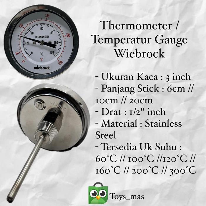 Thermometer Wiebrock Thermometer Stick Wiebrock Thermometer Bimetal Thermometer Oven Thermometer
