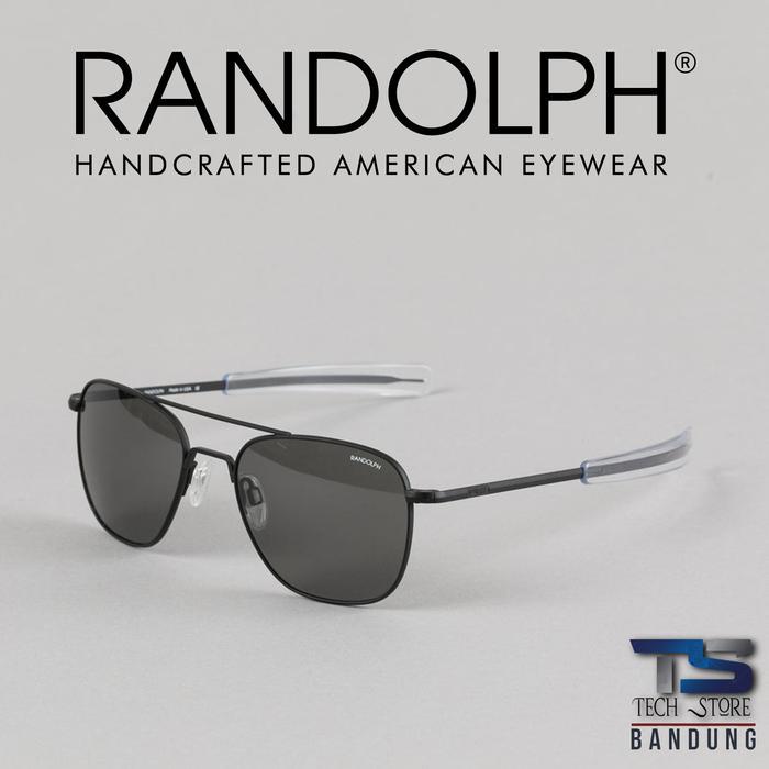 Randolph Aviator Sunglasses - Matte Black & American Gray