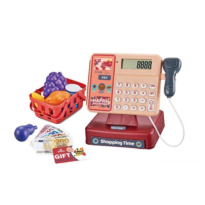 Yoli Toys Mainan Anak Mesin Kasir HAPPY SHOPPING CASH REGISTER Cashier Machine Mini Market