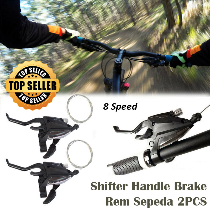Shimona Shifter Handle Brake Rem Sepeda 2 PCS 8 Speed Sifter Pengatur Gigi Handel Hendel Reim Speda 