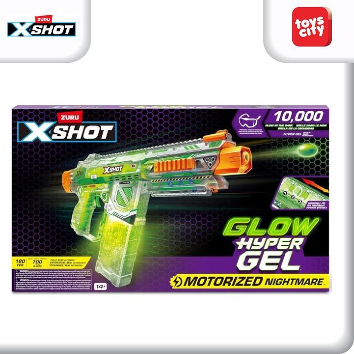 Zuru XSHOT Hyper Gel Glow in The Dark Nightmare Blaster Large, Semi and Fully Automatic Gel Blaster