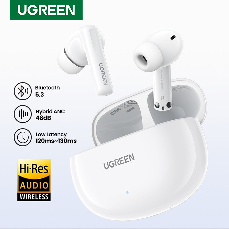 UGREEN HiTune T6 ANC TWS Wireless Earbuds Active Noise Cancellation Hi-Res LDAC Bluetooth 5.3 Earpho