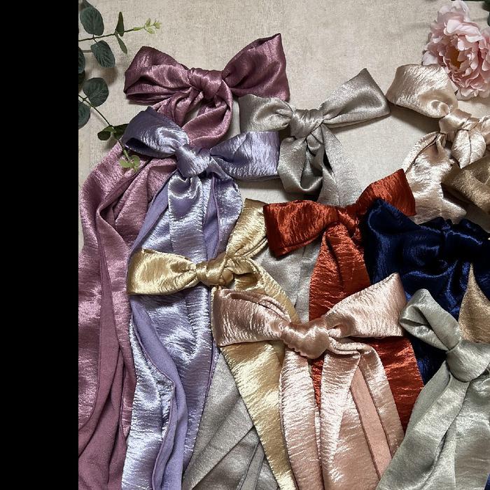 SELENDANG KEBAYA SILK METALIK OMBAK 2.5METER