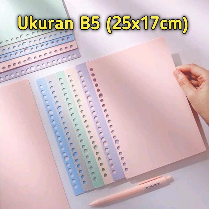 Loose Leaf B5 Warna-Warni/Kertas Binder B5/Kertas Isi Ulang B5/ Stationery/Kertas/ Paper/ Biru/