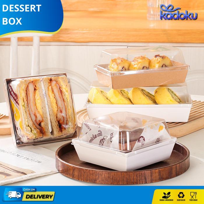 Dessert Box Burger Cake Sandwich / Paper Box Ivory Kraft / Paper Box Cookies/ Dessert Box /