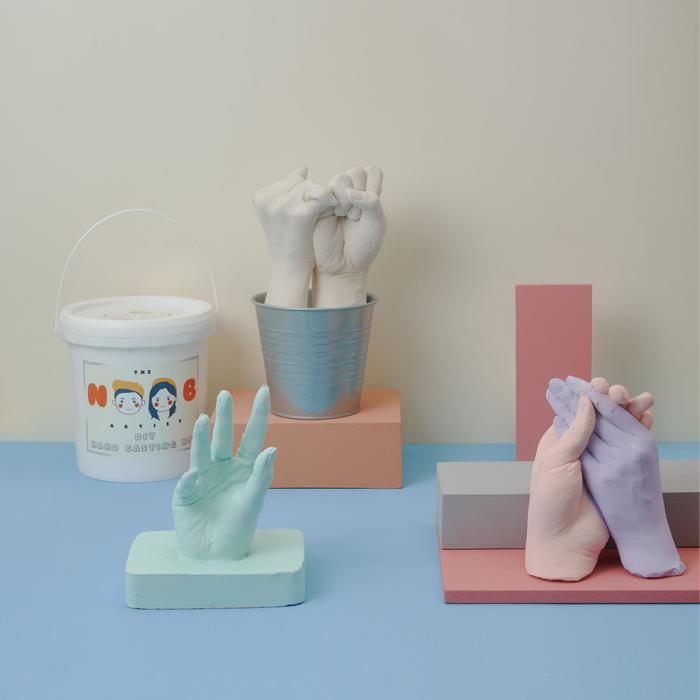Diy Hand Casting Kit By The Noob Artist Cetak Tangan Couple & Bayi