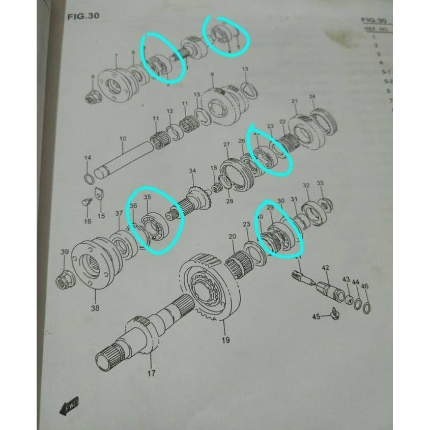 Bearing Transfer Case Set Suzuki Jimny Katana