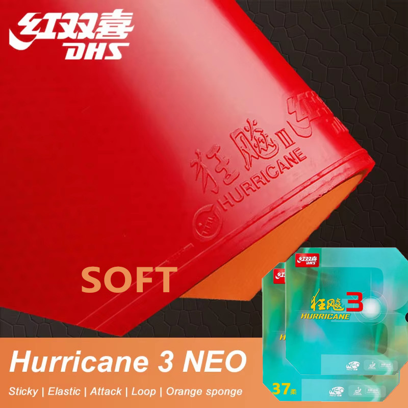 DHS Hurricane 3 NEO 37 Degrees soft HURRICANE 3 Table Tennis Rubber Hurricane-3 Pips-in Ping Pong