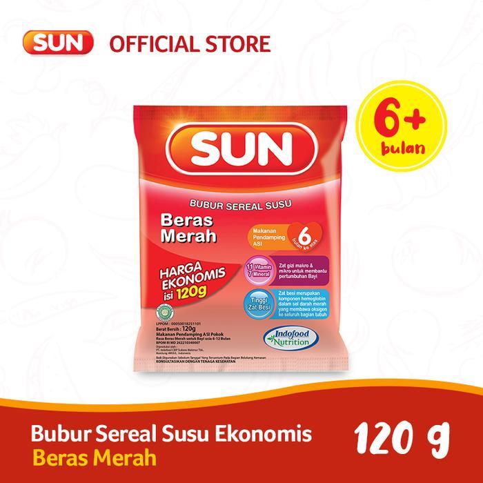 Promo Sun Bubur Bayi 6 Bulan 120Gr Kemasan Ekonomis Paket 1 Box 24Pcs Rasa Pisang Kacang Hijau Beras
