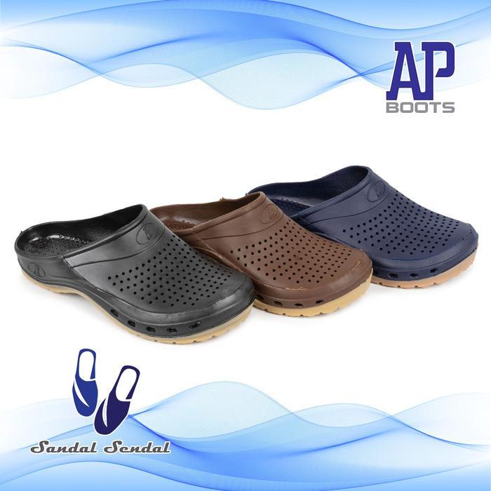 Sandal Slop AP Clogs - Sandal AP Boots Karet Anti Slip