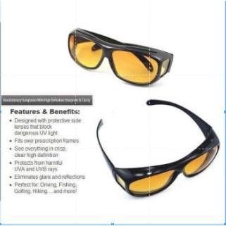 1 Box Isi 2 Kacamata Berkendara Hd Vision Uv.