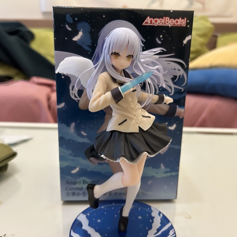 18cm Original Angel Beats Anime Figure Tenshi Tachibana Kanade Model Dolls Coreful Pvc Action
