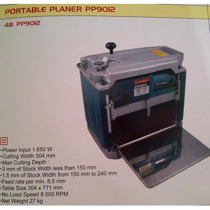 TERMURAH TERLARIS TERBARU PORTABLE BENCH PLANER,FUJIYAMA PP9012,304MM,MESIN SERUT DUDUK, HAPPY