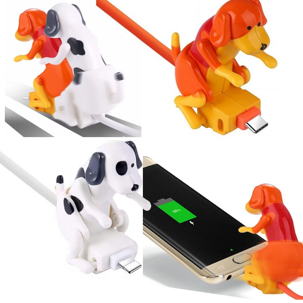Funny Humping Dog Fast Charger Micro USB/IOS/Type-C Charging Cable for Apple Android Phone Charger