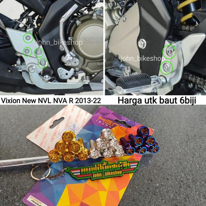 Baut Probolt Step Pijakan Kaki Vixion New NVL NVA R Gold Blue Silver