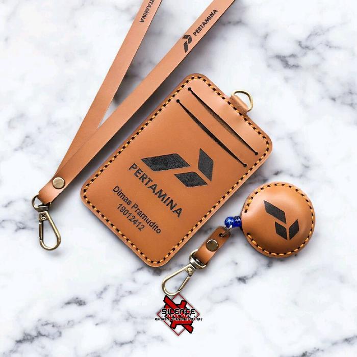 Holder Id Card Kulit Yoyo Id Card Holder Yoyo Yoyo Id Card Tali Lanyard Kulit Yoyo Id Card Kulit