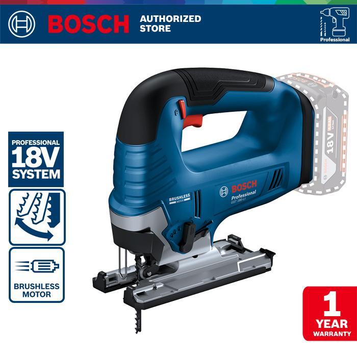 Bosch Brushless Jigsaw / Jigsaw Baterai 18 Volt GST 185-LI (UNIT ONLY)