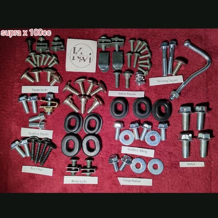 Baut Supra X 100Cc-Baut Fullset Honda Supra Bapak Supra X 100Cc Supra Lama Terbaru !!!