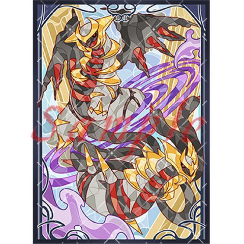 60Pcs/Set Anime Game PTCG Flash Card Sleeve Church Stained Glass Style Legendary Pokemon Arceus