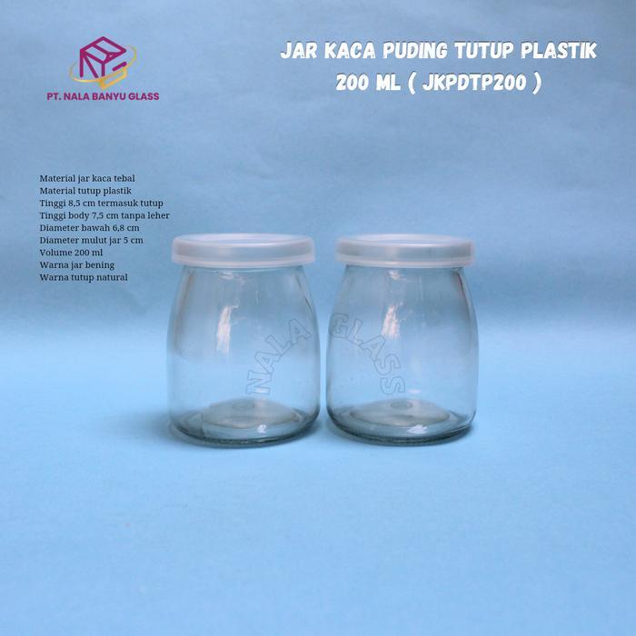 Jkpdtp200 Toples Kaca Botol Kaca Puding 200Ml Jar Kaca Puding 200Ml