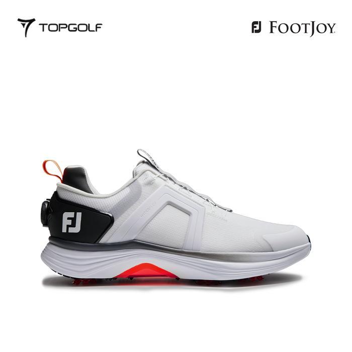 FOOTJOY SHOES 55476 FS M HYPERFLEX BOA WT/BLK/RED