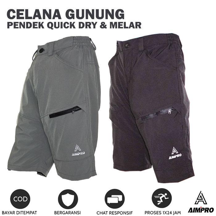 Pinnacle Outdoor - Celana Gunung Pendek Outdoor Hiking Keren Trendy Aimpro