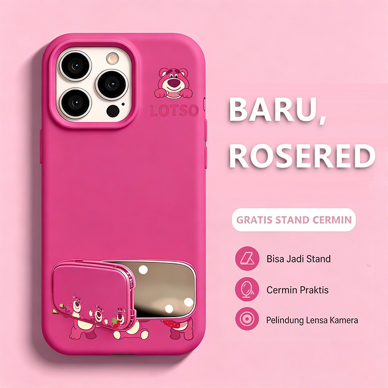 Silikon Cair Simple Stand Hp Cermin Lotso Case Hp Infinix Smart 20 Hot 60 Pro Plus 50I Note 50 Pro 9