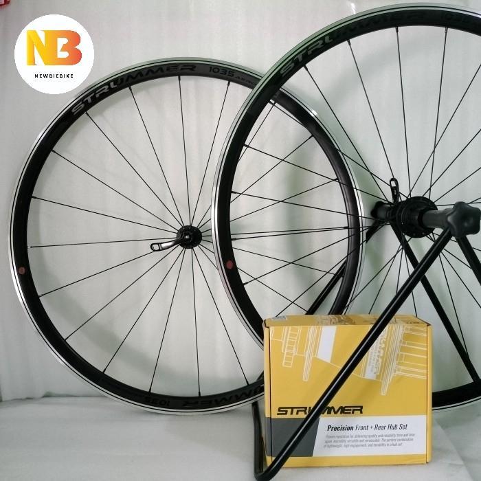 TERBARU Wheelset 700c Strummer HR 360 Rachet TA discbrake Rims Aeroroad 1035