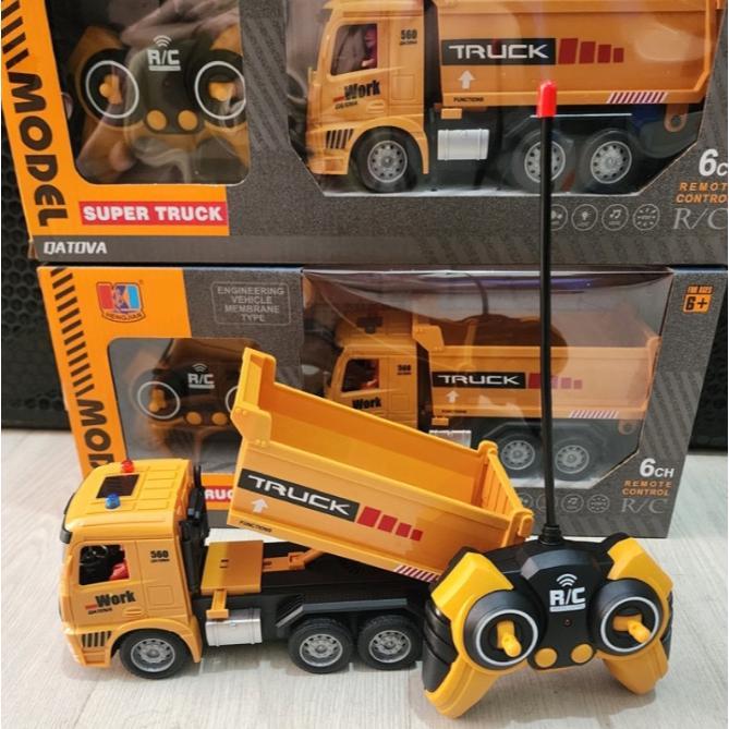 Mainan Mobil Rc Dump Truk Remot Kontrol Charger - Mobil Truk Pasir Remote Control Rc Trukrc