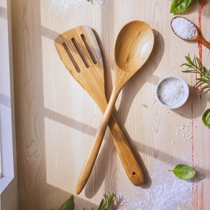 TERMURAH TJ Furniture Spatula Kayu Food TJ Furniture Alat Dapur Praktis Bahan Kayu Pegangan Nyaman