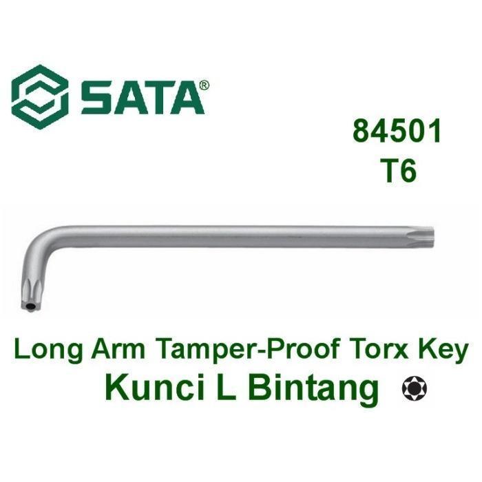 Ada Stok SATA Kunci L Bintang 84508 Torx T25 Tamper Proof Key T-25 SATA Spesifikasi mmT25