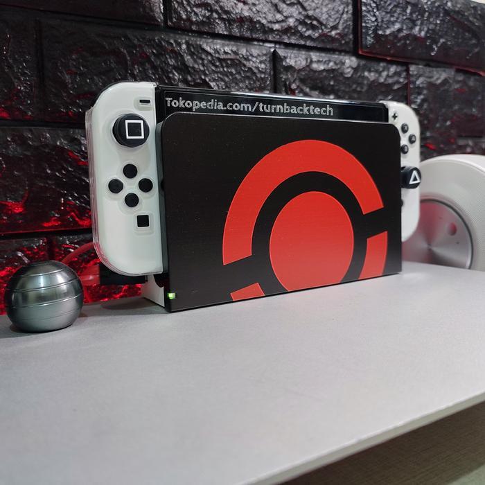 UOGO case cover dock Nintendo Switch OLED Pokemon Pokeball Black