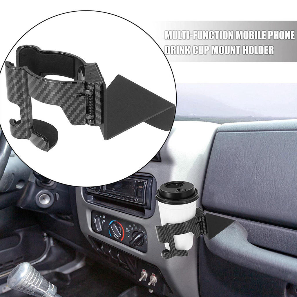 New Car Dashboard Cup Holder Insert Drink Phone Stand Bracket Organizer Clip For Jeep Wrangler TJ JK
