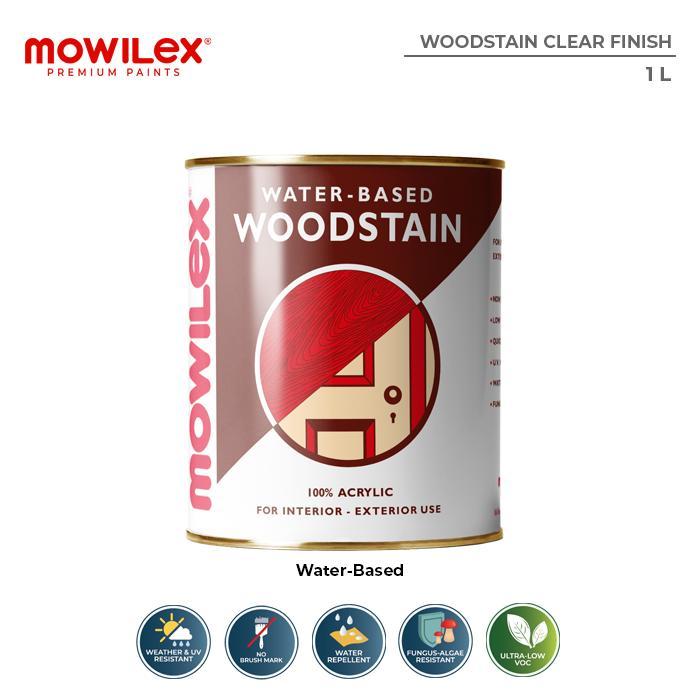 Cat Kayu Tahan Lama Mowilex Woodstain Clear Finish Cat Pelapis Kayu Premium 1 L Cat Kayu Dan
