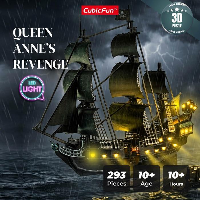 Cubicfun The Queen Anne's Revenge LED - 3D Puzzle