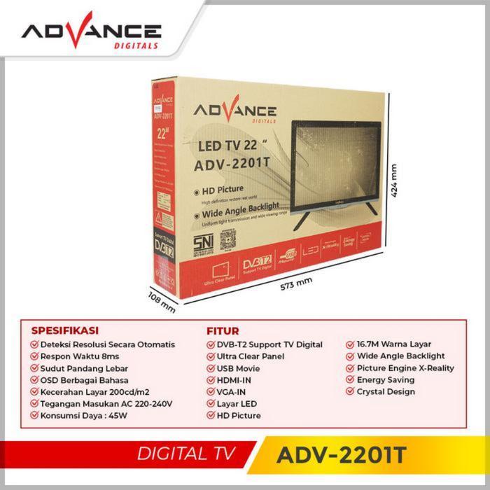 ADVANCE LED 22 ADV2201T Digital TV