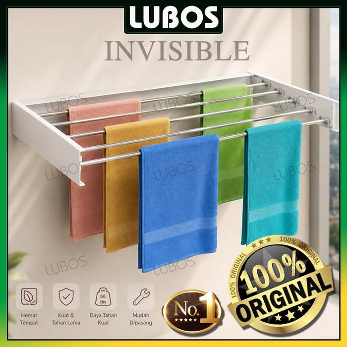 Promo Lubos Jemuran Baju Invisible Dinding Gantung Lipat Pipih Tarik Apartemen Apartment Space