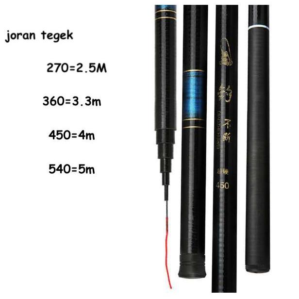 Daido Fishing - Kagawa Joran Tegek Warna Hitam Murah Fiber Lentur Ukuran 270 360 450 540 Panjang 62